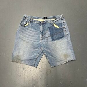 Vintage y2k Sean John baggy skater patterned denim shorts jorts